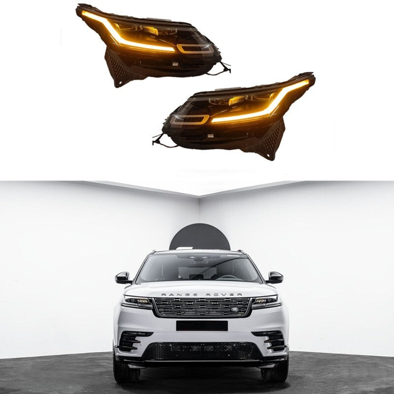 Pair Headlight Assembly for Land Rover for Range Rover Velar 2015-2018 Front Lamp