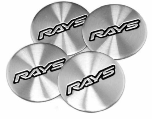 4-piece set of 69mm working emotion badge wheel center caps, hub caps, and edge caps in silver chrome.
