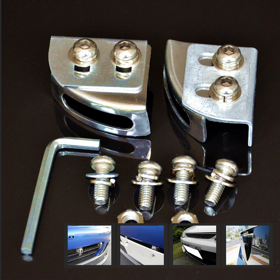 Car Bumper License Plate Relocator Holder Mounting Adjustable Angle Holder