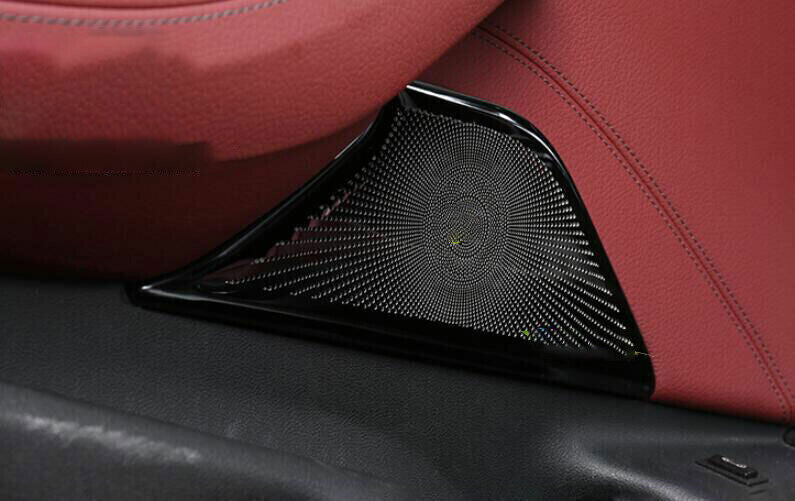 Inner Front Door Horn Frame Cover Trim for BMW 5 Series G30 2018-23 Black Steel