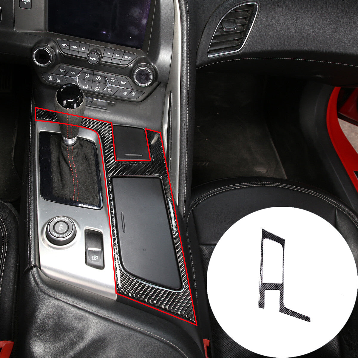 Silver alloy center console gear shifter trim for Toyota FJ Cruiser 2007 - 2021