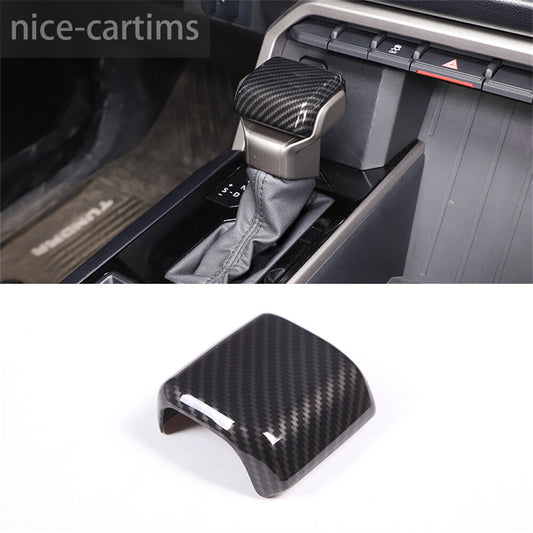 Carbon Fiber ABS Gear Shift Knob Trim Cover For T@yota Tundr@ /Sequoia 2022 2023