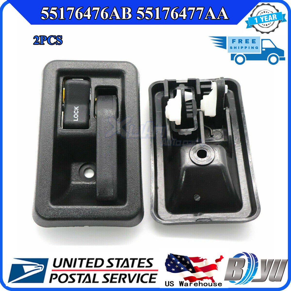 Left Right New Inside Door Handles Interior for Wrangler 1987-2004 for Jeep YJ TJ