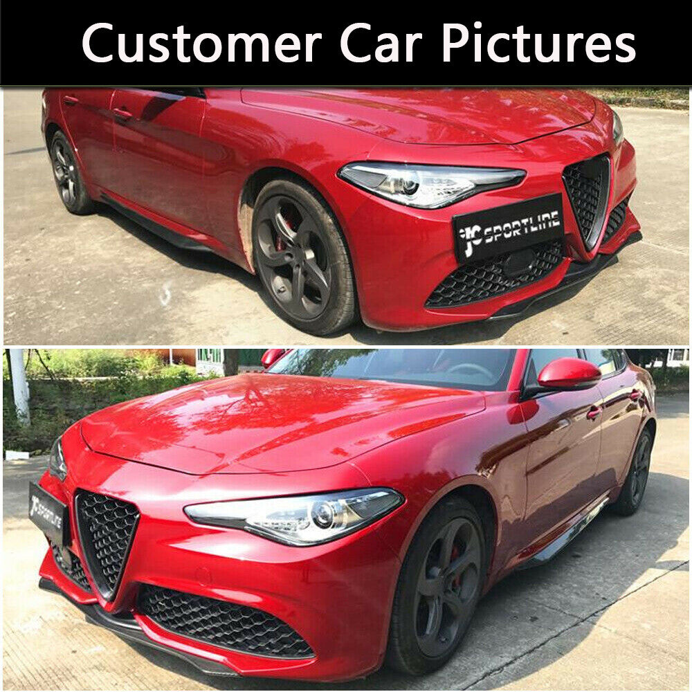 Fits for Alfa Romeo Giulia Sport Sedan 17-20 Real Carbon Front Bumper Lip Spoiler