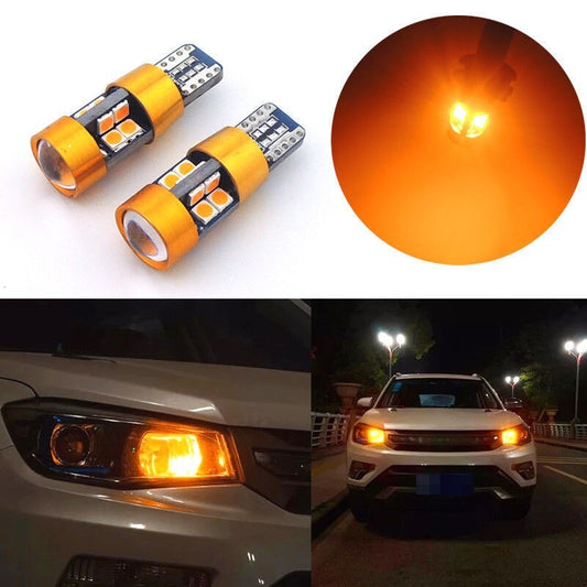 1 Dual LED Car Position Parking Light 12V Amber Signal Ultra-Bright Bulb Parts