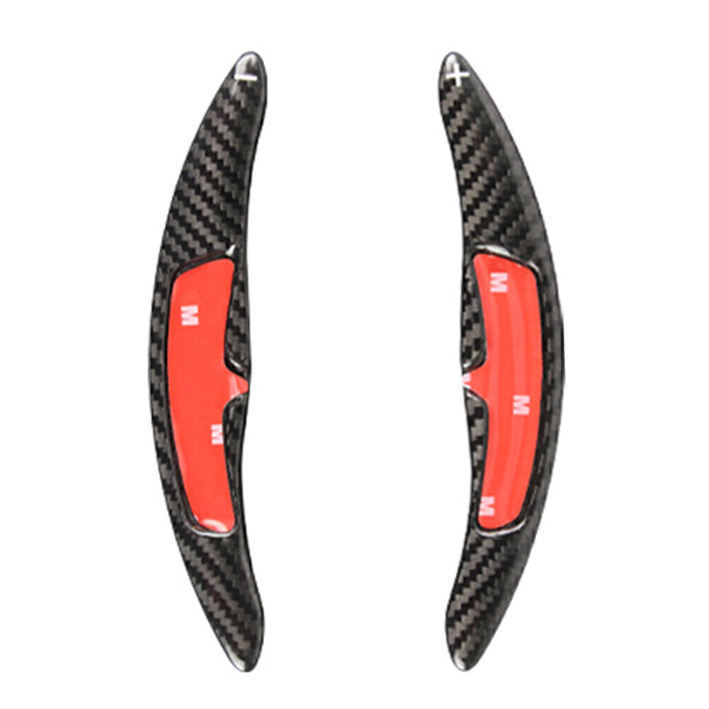 for Porsche 911 991 718 Spyder 2x Carbon Fiber Steering Wheel Paddle Shift Fit