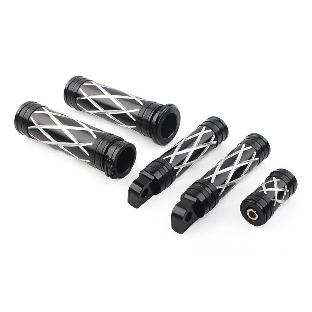Footrest FootPeg Hand Grips Shifter Peg for Harley Sportster XL 1200 883 Black