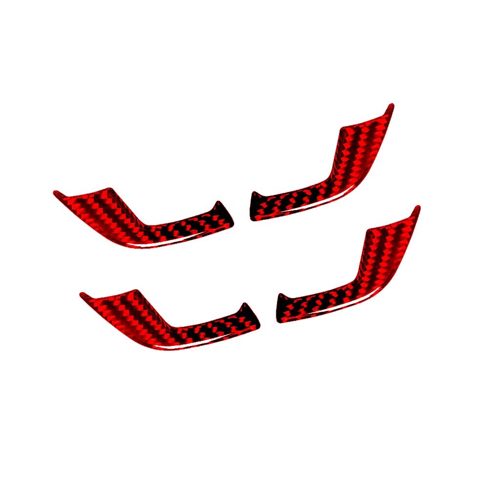 4Pcs Red Carbon Fiber Door Handle Trim Cover Panel for Chevy Impala 2014-2020