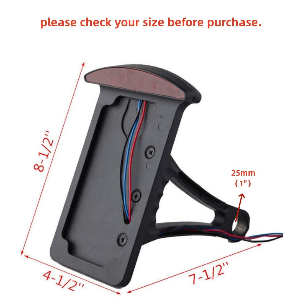 Motorcycle Side Mount Tail Light License Plate Bracket Holder for Harley Bobber