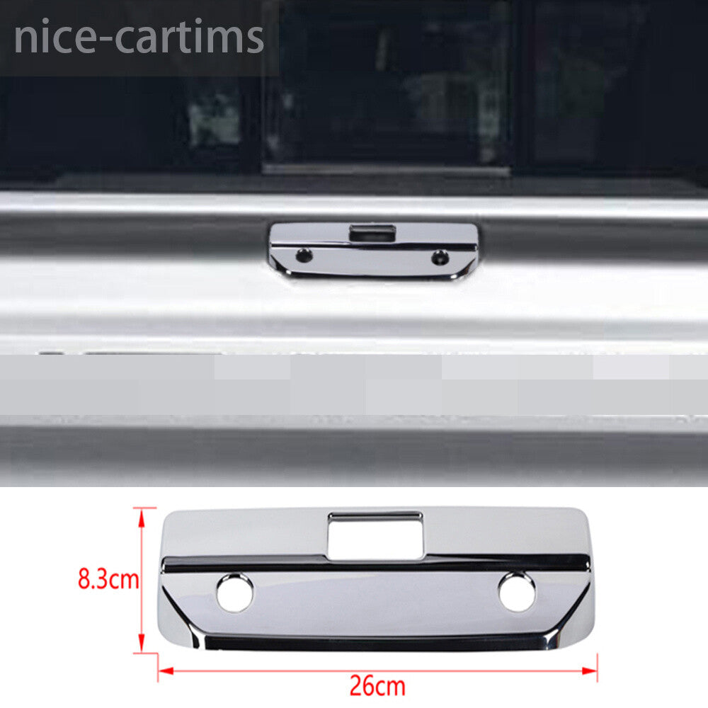 for Chevrolet Silverado 2019-23 Rear Door Tailgate Handle Panel Cover ABS Chrome