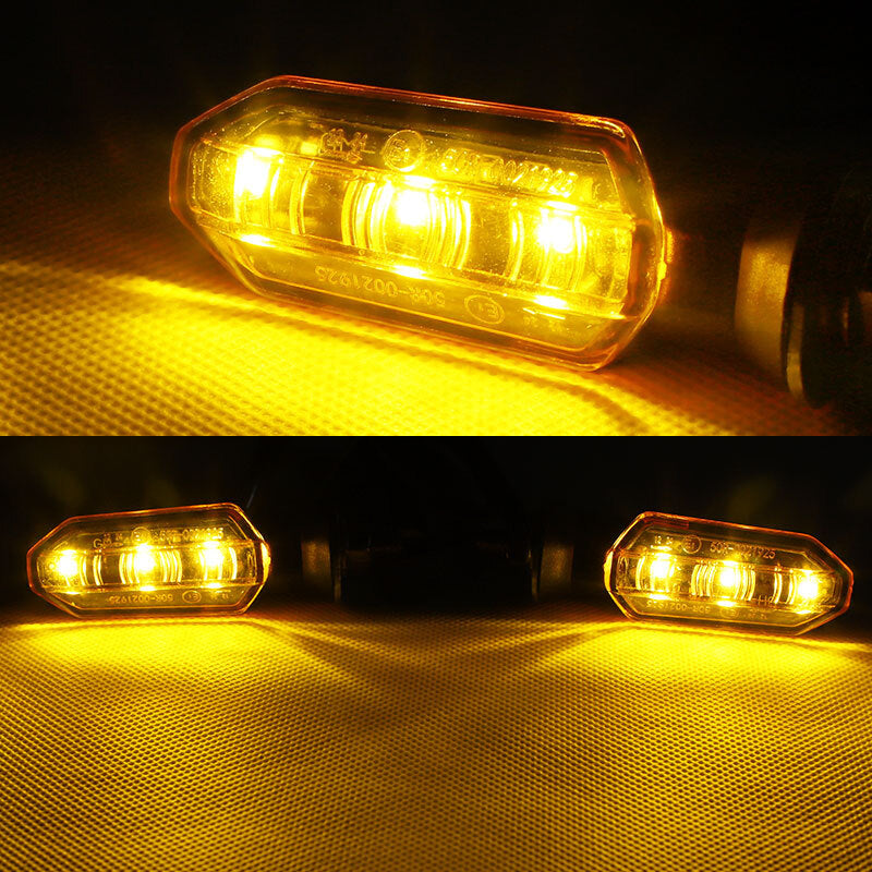 4X Universal LED Motorcycle Turn Signal Indicator Light Amber Blinker Lamp 12V