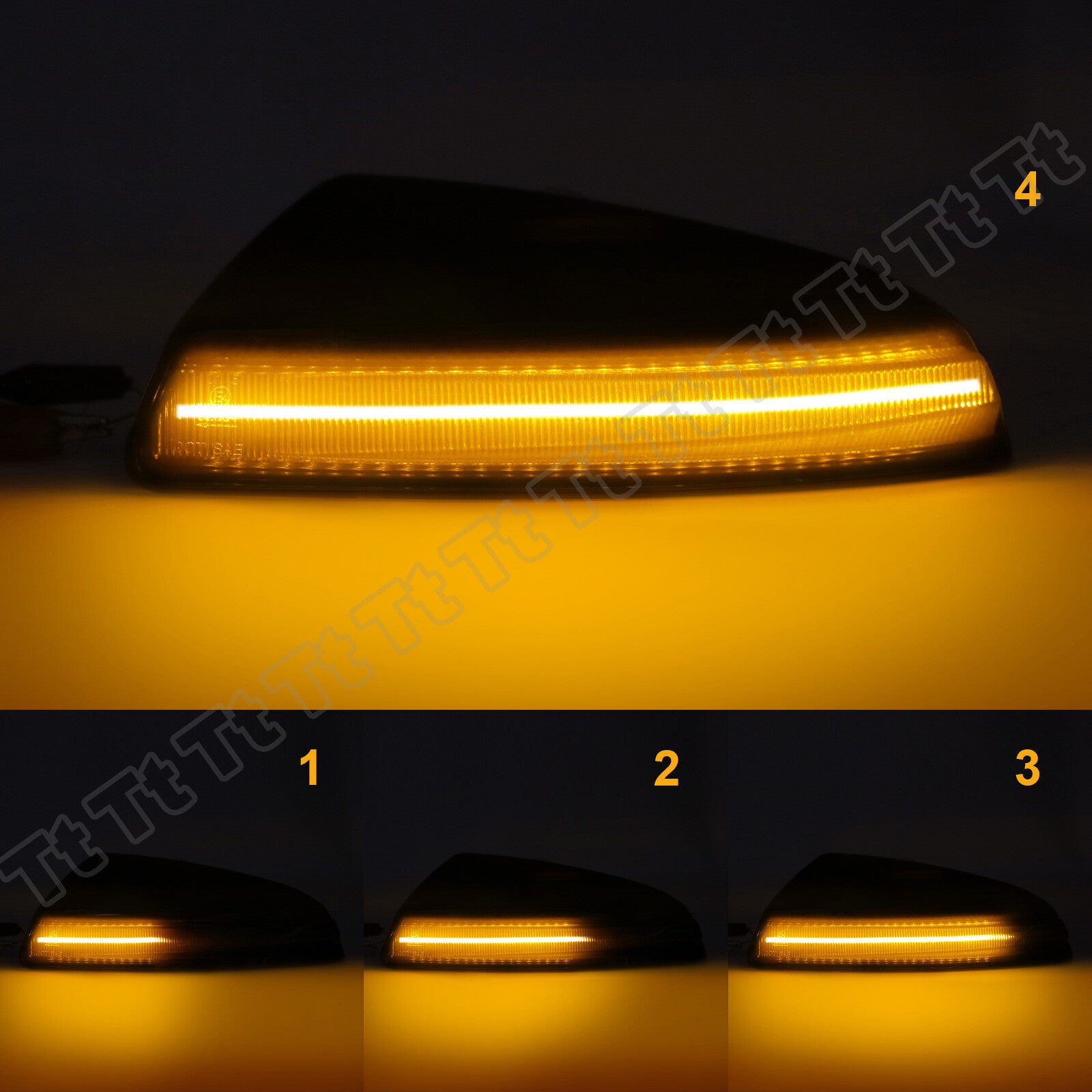2x Side Mirror Turn Signal Lights for 08-15 for Mercedes W164 C250 C300 C350 C63 AMG