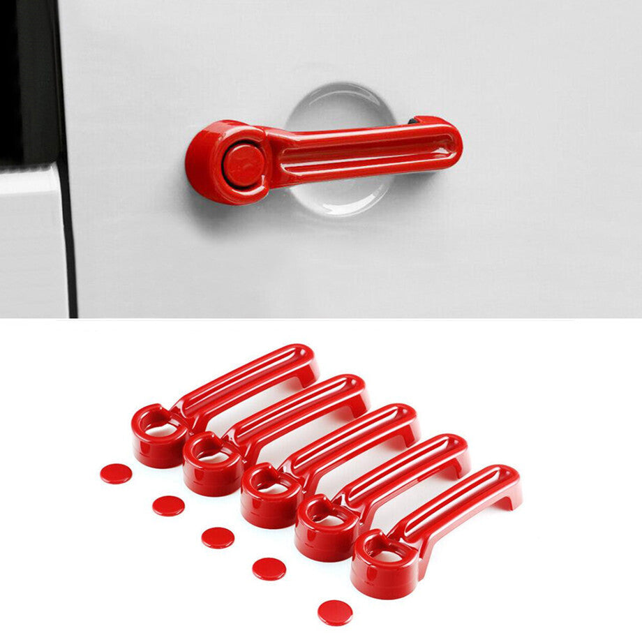 ABS red exterior door handle insert cover trim for 2007-2017 for Jeep for Wrangler JK
