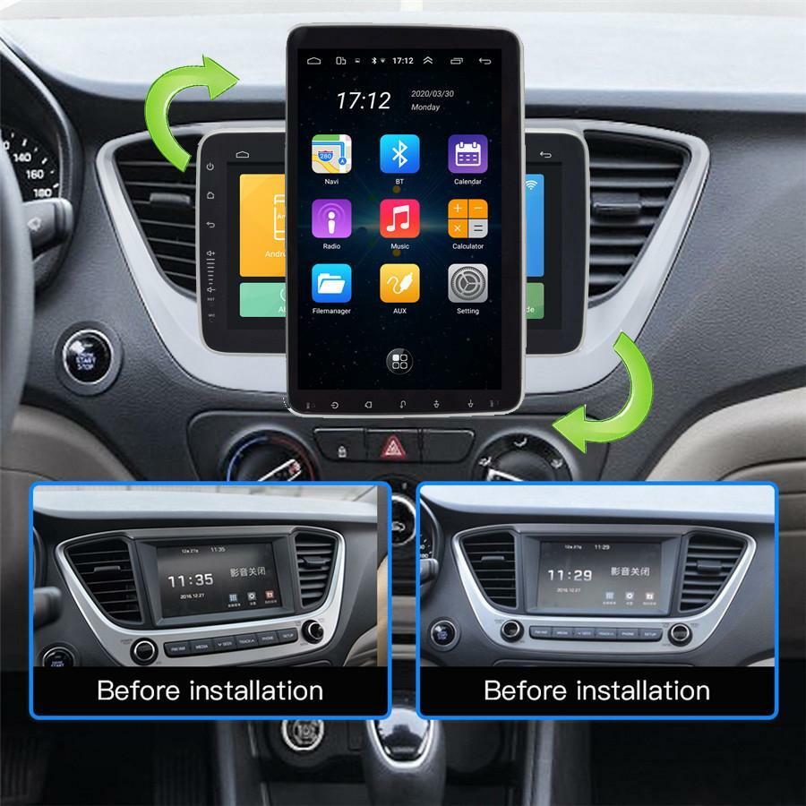 10.1in Single Din Android 9.1 Car Stereo GPS Navigation WIFI Radio Player Camera