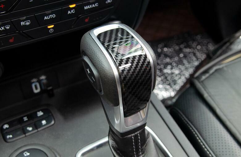 Fit for Ford Ranger 2019-2021 Carbon Fiber Gear Shift Knob Shifter Lever Trim 1