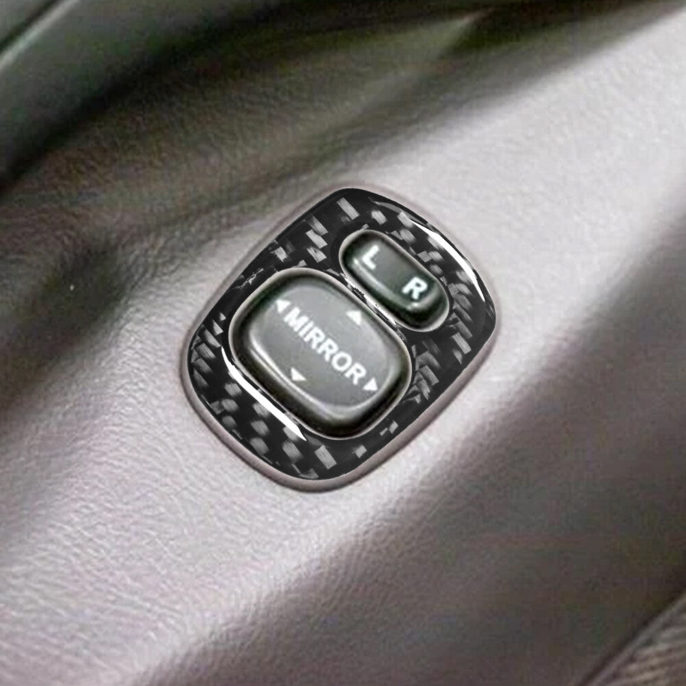 for Toyota Celica 01-05 Carbon Fiber Interior Rearview Mirror Button Panel Cover