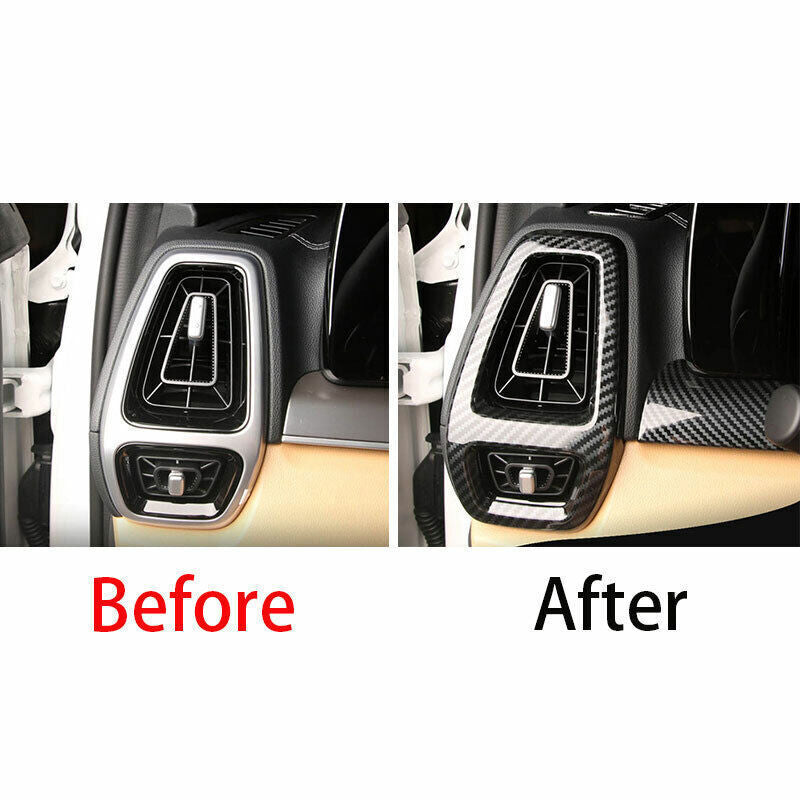 Inner LR AC Air Outlet Vent Cover Trim Fit for Kia Sorento 2021-22 Carbon Fiber