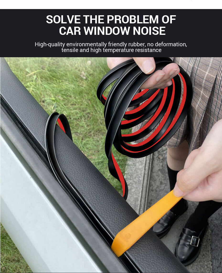 for BMW 13ft V Shape Car Side Window Trim Edge Moulding Rubber 4m Sealing Strip
