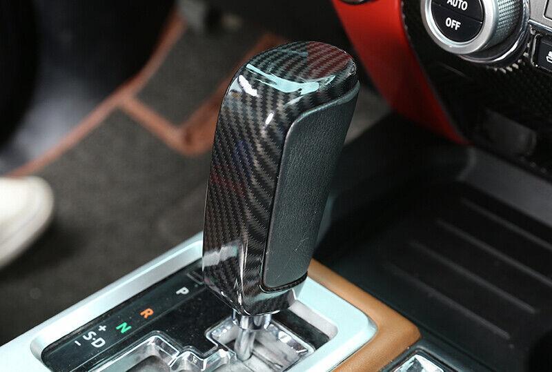 Carbon Fiber Central Console Gear Shift Knob Trim for Toyota Tundra 2014-2021
