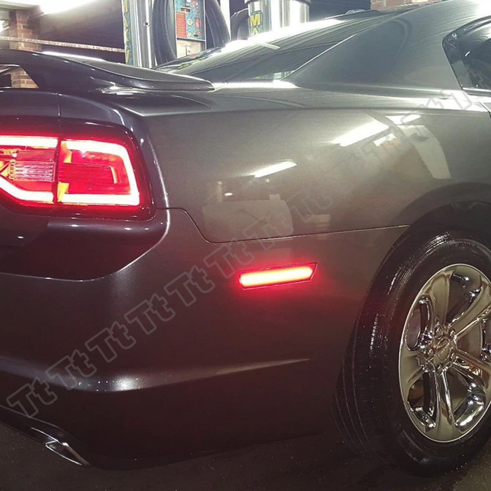 Compatible with 08-14 for Dodge for Challenger 11-14 Charger Red LED Rear Marker Light 2x