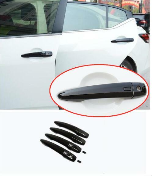 Suitable for Nissan Altima 2019 - 2020 - 2021 models. Glossy black exterior door handle cover trim.
