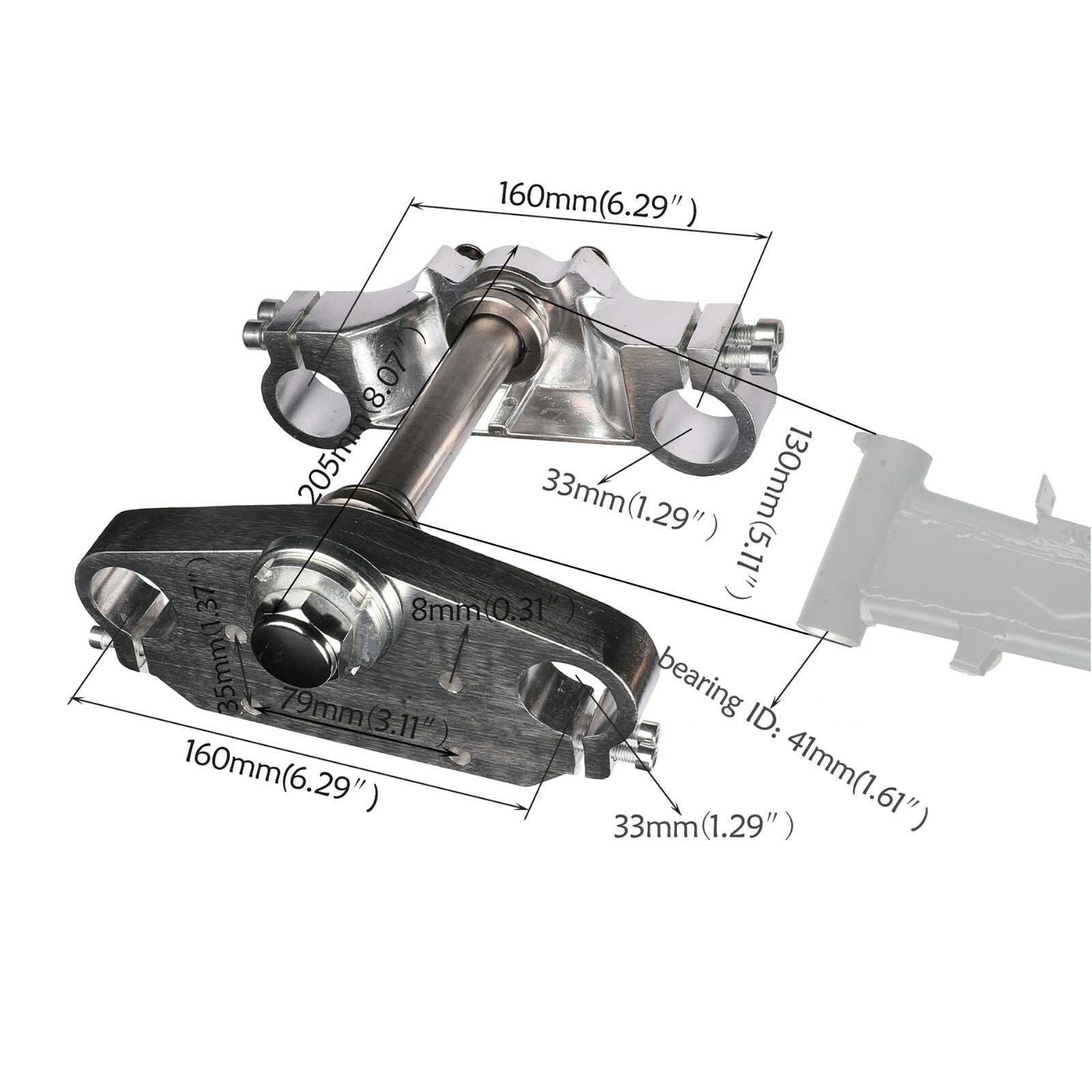 12mm 14-inch wheels, 60/100-14 tires, rims + 25-inch fork, Tritree sludge bike