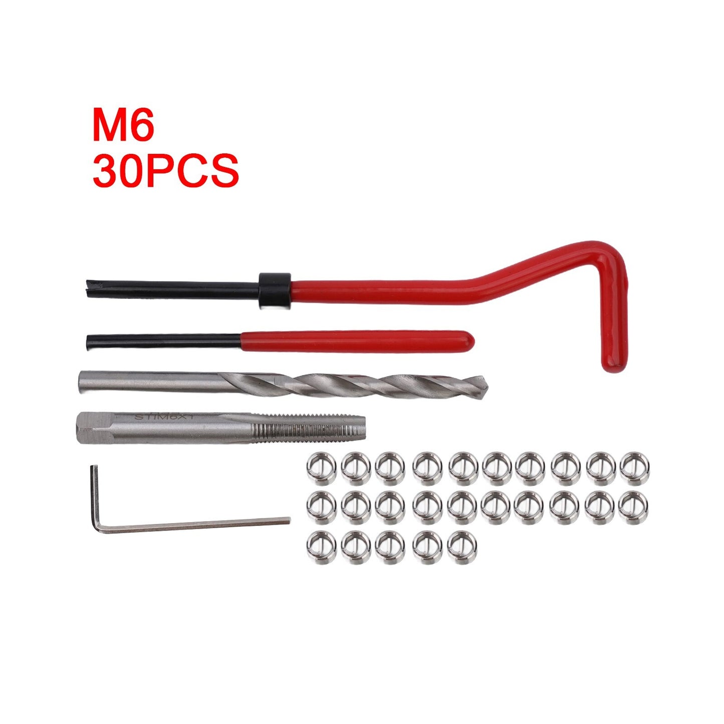 30Pcs/Set Metric Thread Repair Insert Kit M61MM Coil Set Tool For Engine Repair