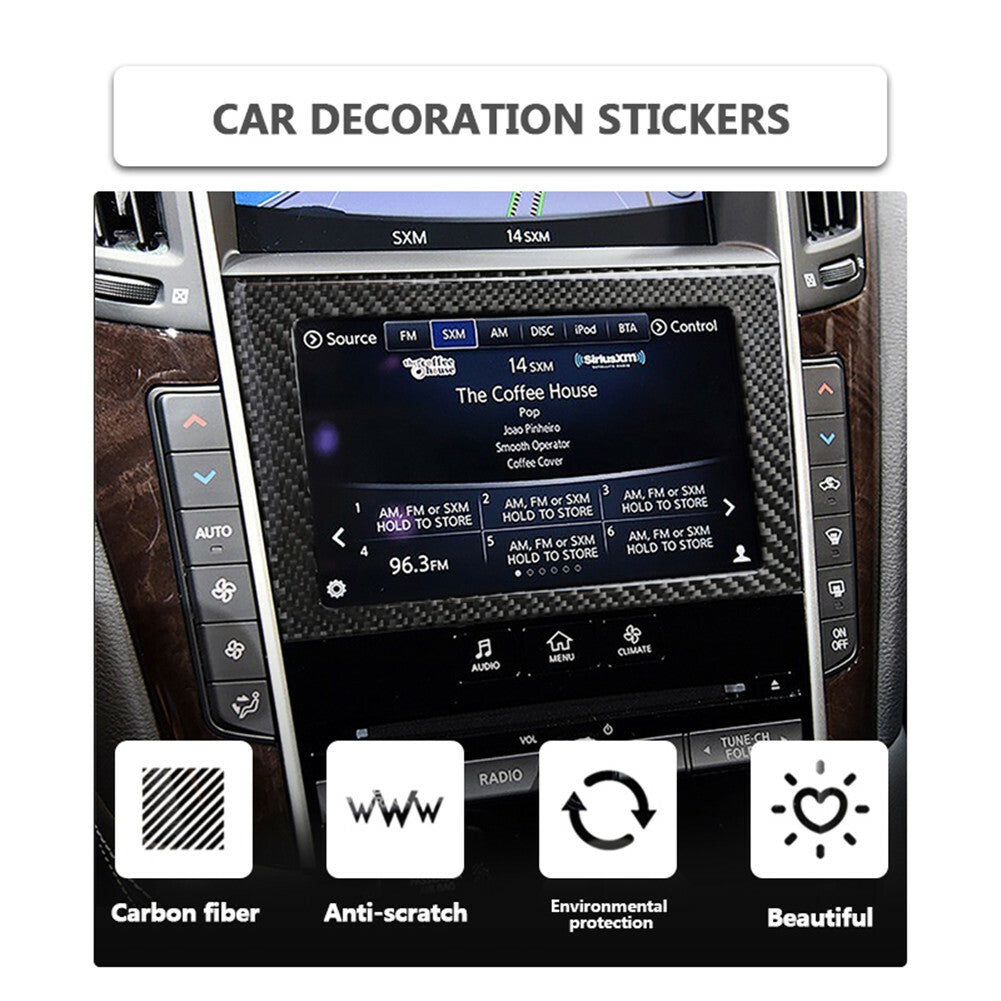 Carbon Fiber Console Panel Trim sticker Fit for Infiniti Q50 Q60 14-19