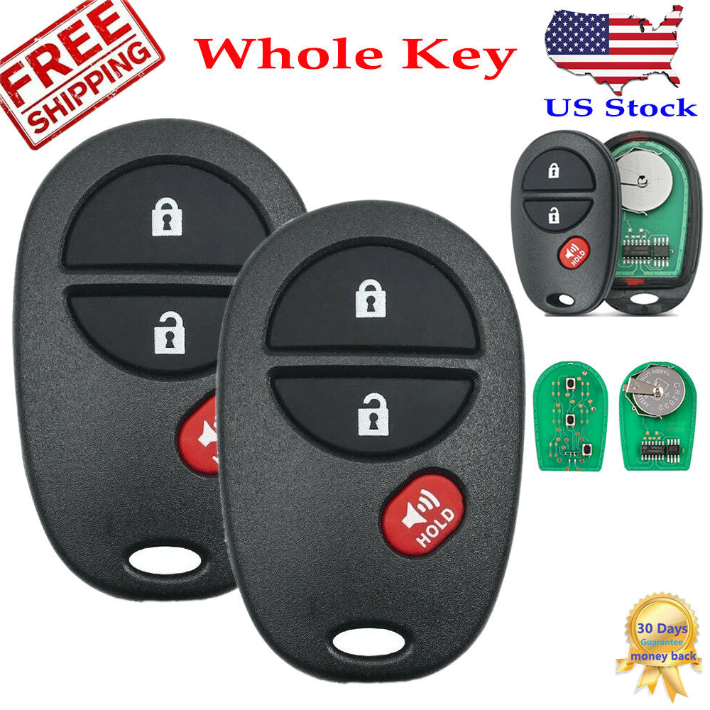 2. Applicable to 2007, 2008, 2009, 2010, and 2012 for Toyota Tacoma Tsutsumi keyless remote keychains.