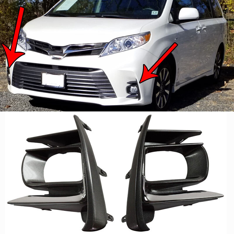 Fog light trim set for 2018 for Toyota for Sienna , driver and passenger sides