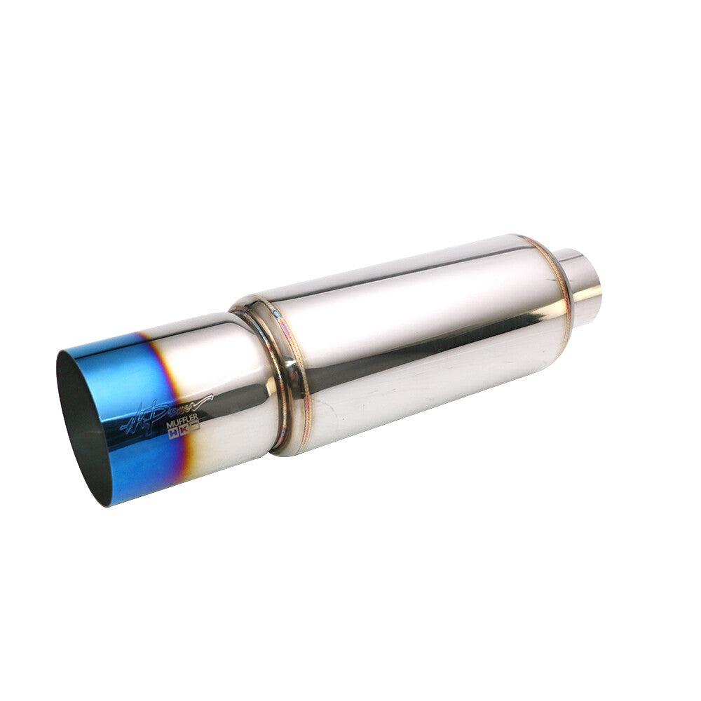 2.5' Inlet 4 Outlet Great Sound Exhaust Muffler Tips 5 Body Resonator Tip