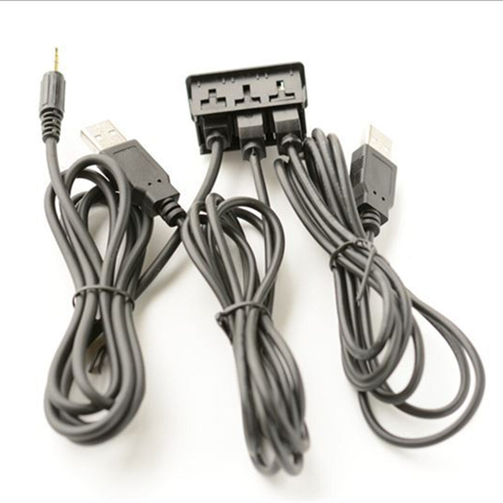 Car Dash Flush Mount USB Port Panel 1.5M Auto Boat AUX Type-C Extension Cable