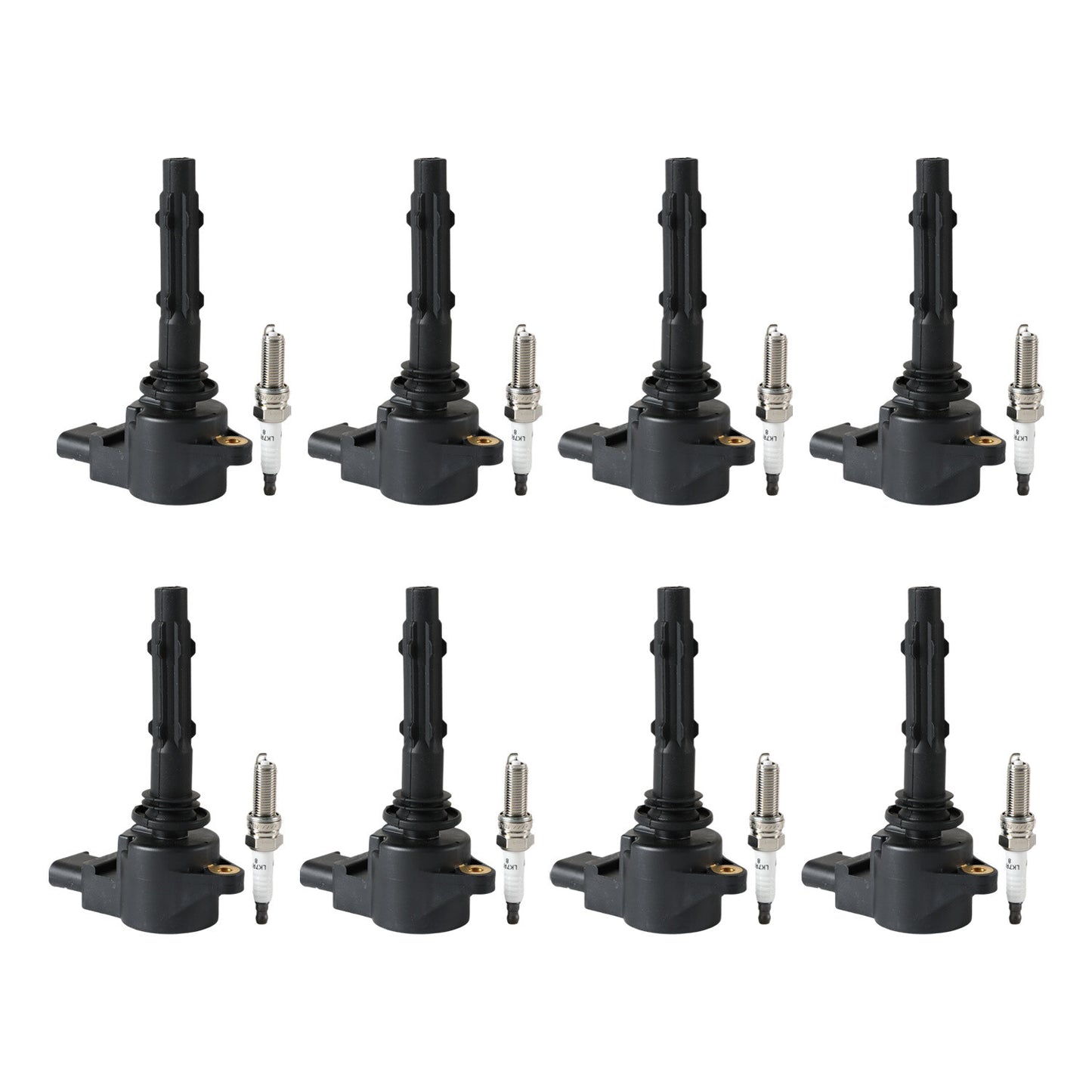 8X Ignition Coils + 8X Spark Plugs fits for Mercedes-Benz SL550 S550 G550 CL550 E550