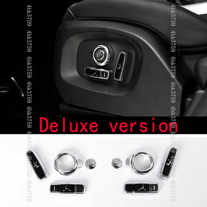 8X ABS Chrome Car for Seat Adjustment Button Trim Cover for Jaguar F-PACE 2016-2020