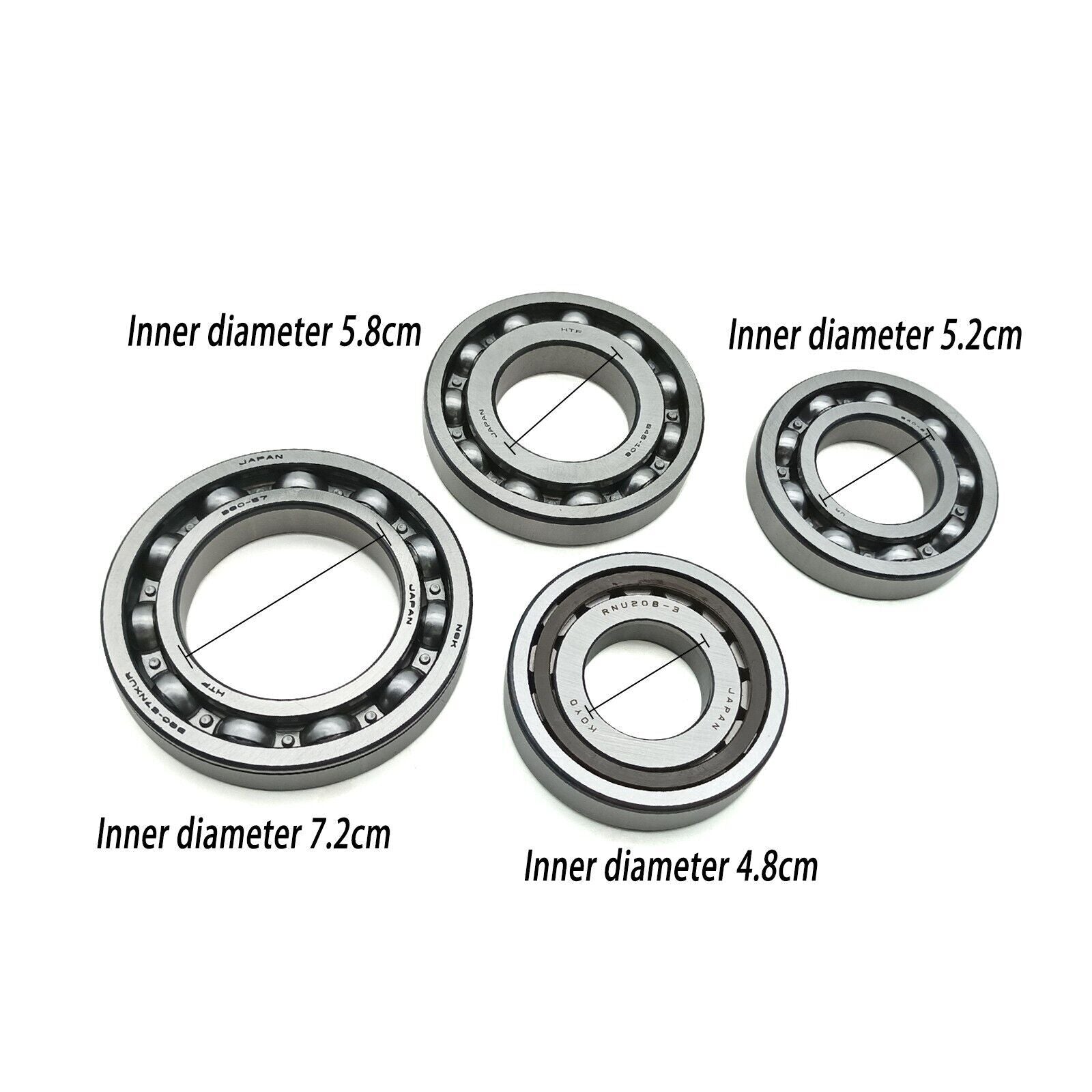 4-piece CVT transmission pulley bearing kit suitable for Nissan for Renault JF011E RE0F10A