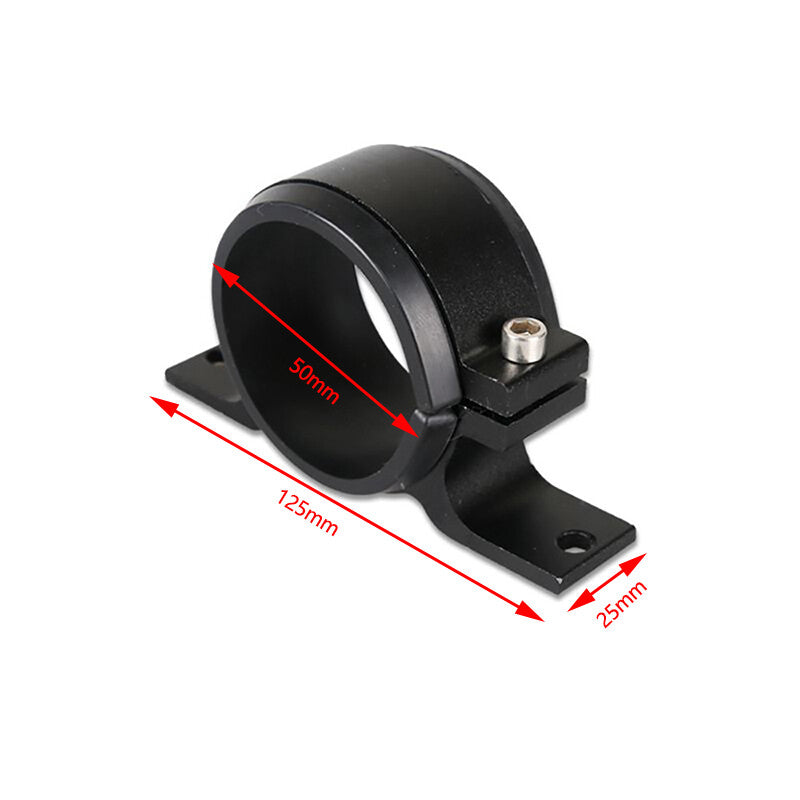 50mm Aluminum Inline Fuel Pump or Filter Mounting Bracket Mount Clamp Black