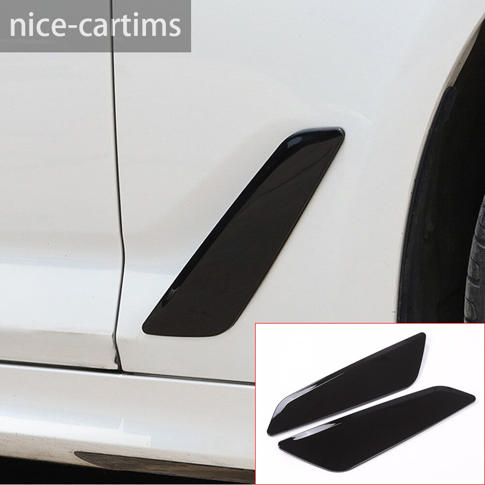 Gloss Black ABS Side Fender Air Vent Outlet Cover for BMW 5 Series G30 2018-2023