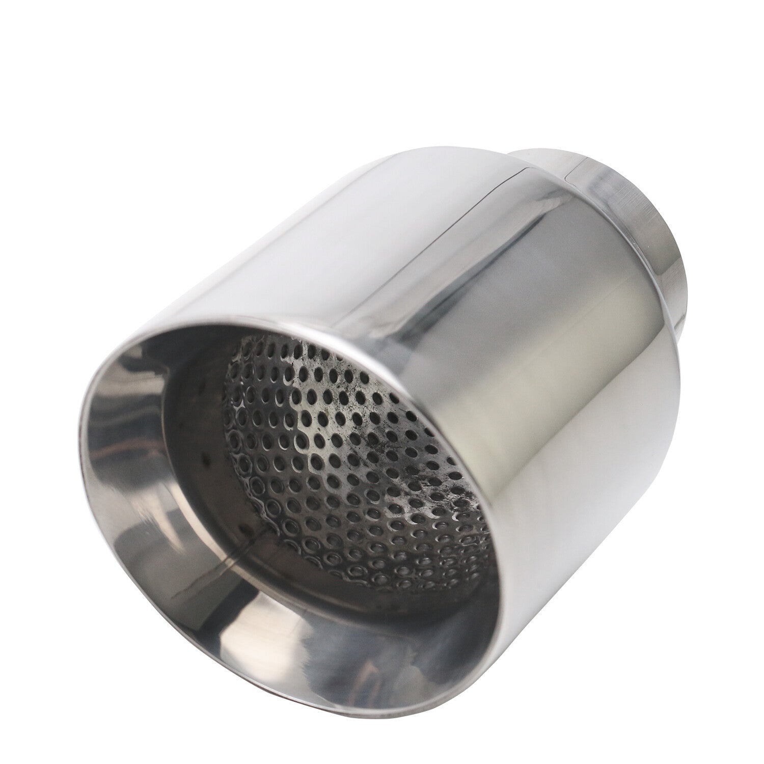1PC Universal 2.5'' ID 4'' OD Exhaust End Tip Muffler Pipe Tip Slant Tip