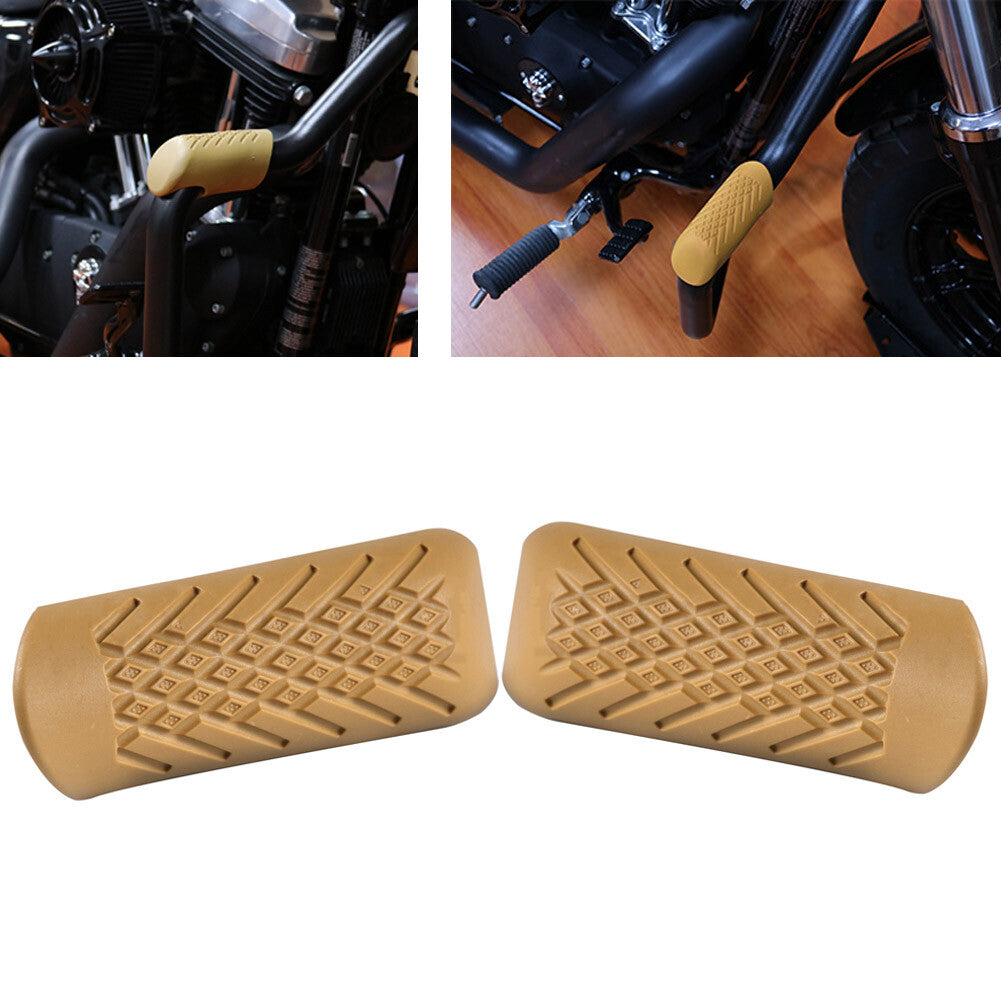 Fit for Harley for Yamaha Engine Guards Road Crash Bars Legs Knee Protector Cover Brown