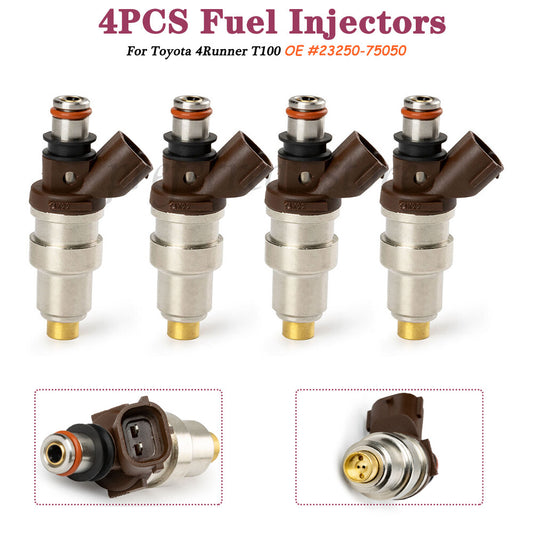 4PCS New Fuel Injectors 23250-75050 for Toyota Tacoma T100 4Runner 2.7L-L4 95-00