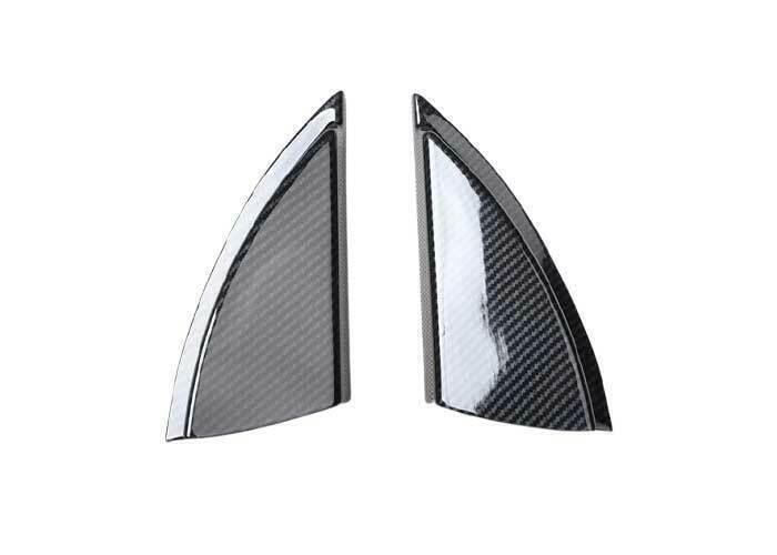 for Ford Explorer 2011-2019 Carbon Fiber Front Triangle A Pillar Cover Trim 2PCS