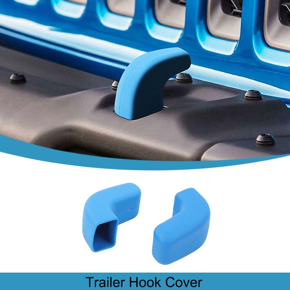 Blue TPE Front Bumper Trailer Hook Protection Cover for Jeep for Wrangler JK JL JT