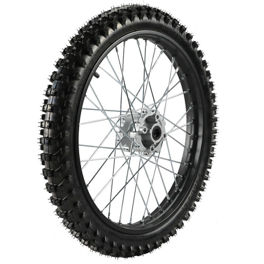 19-inch 70/100-19 front wheel tire and rim for CRF 125cc, 150cc, and 200cc Dirt Pit bicycles.