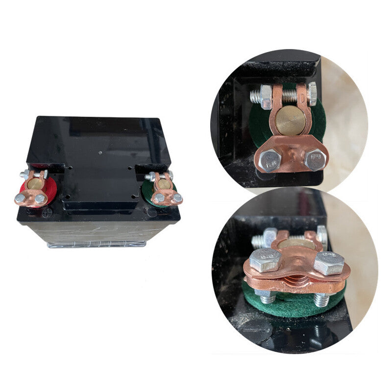 Universal copper pins for a pair of 16mm-18mm automotive battery clip terminal connectors.