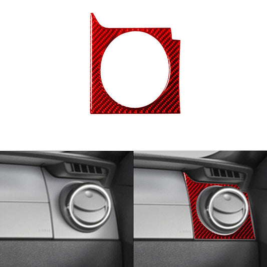 Red Carbon Fiber for Co -pilot Side Air Vent Outlet Cover Trim for Ford for Mustang 05-09