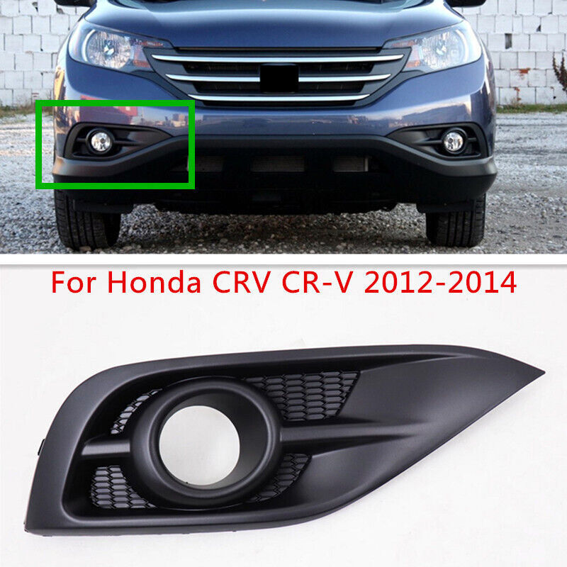 Right Side Front Bumper Fog Lamp Cover Bezel ABS Black for Honda CRV CR-V 12-14