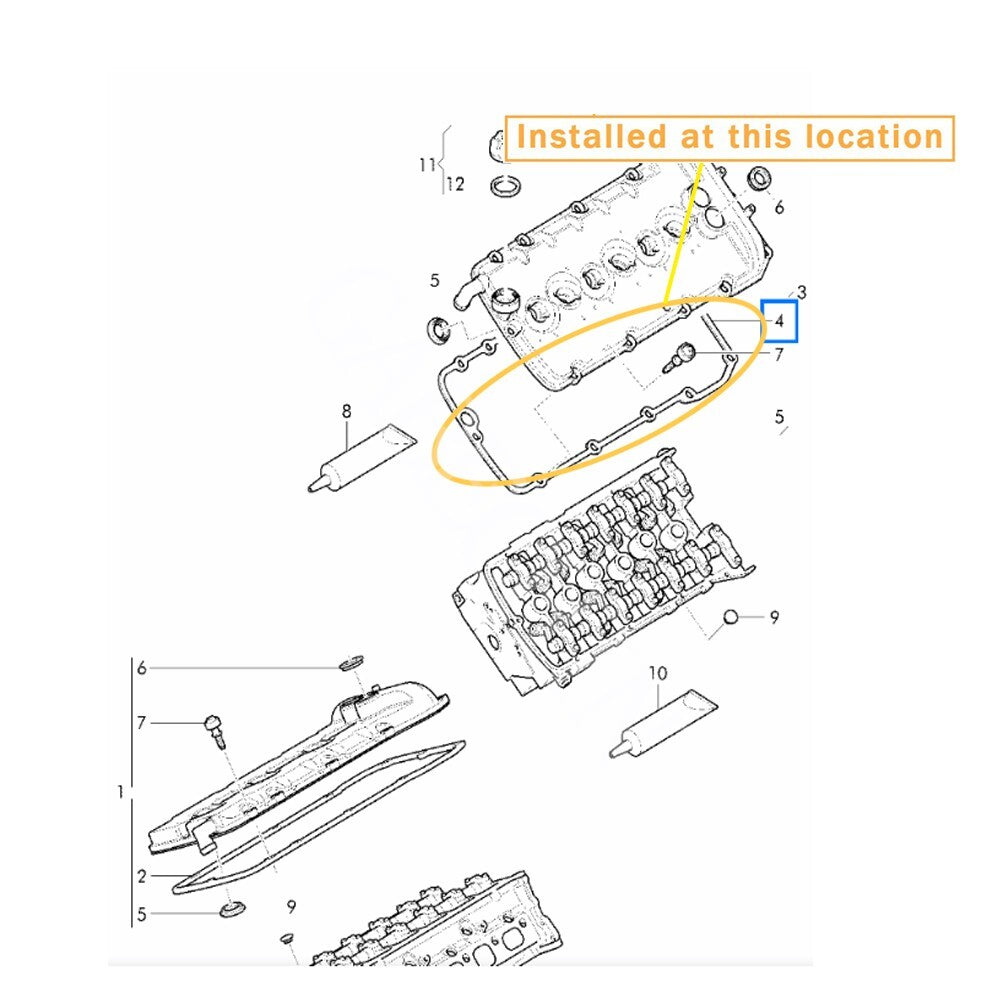 Equipment Manufacturer ( ) Gasket for Bentley Flying Spur Cylinder Head: 07C103483C
