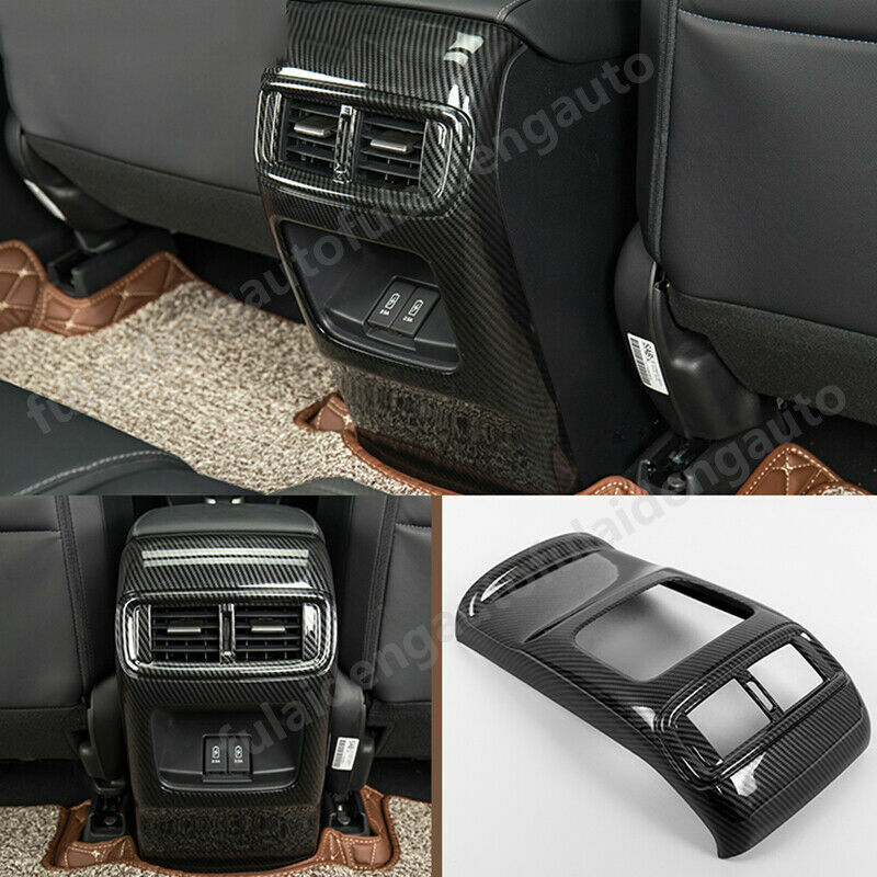 for Honda CR-V CRV 2017-2022 Carbon Fiber Rear Air Outlet Vent Panel Cover Trim