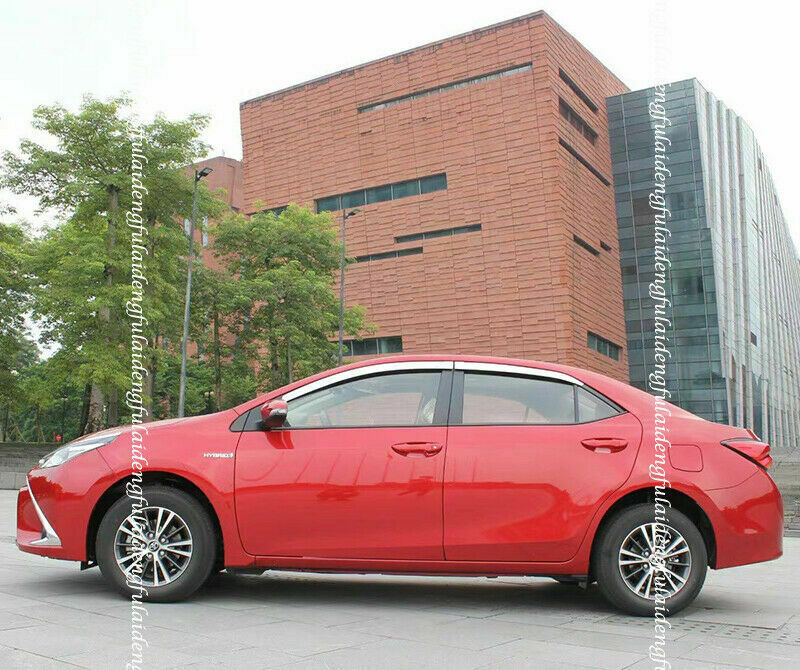 Chrome Window Visor Rain Guard Vent Deflector for Toyota for Corolla Sedan 2014-2018