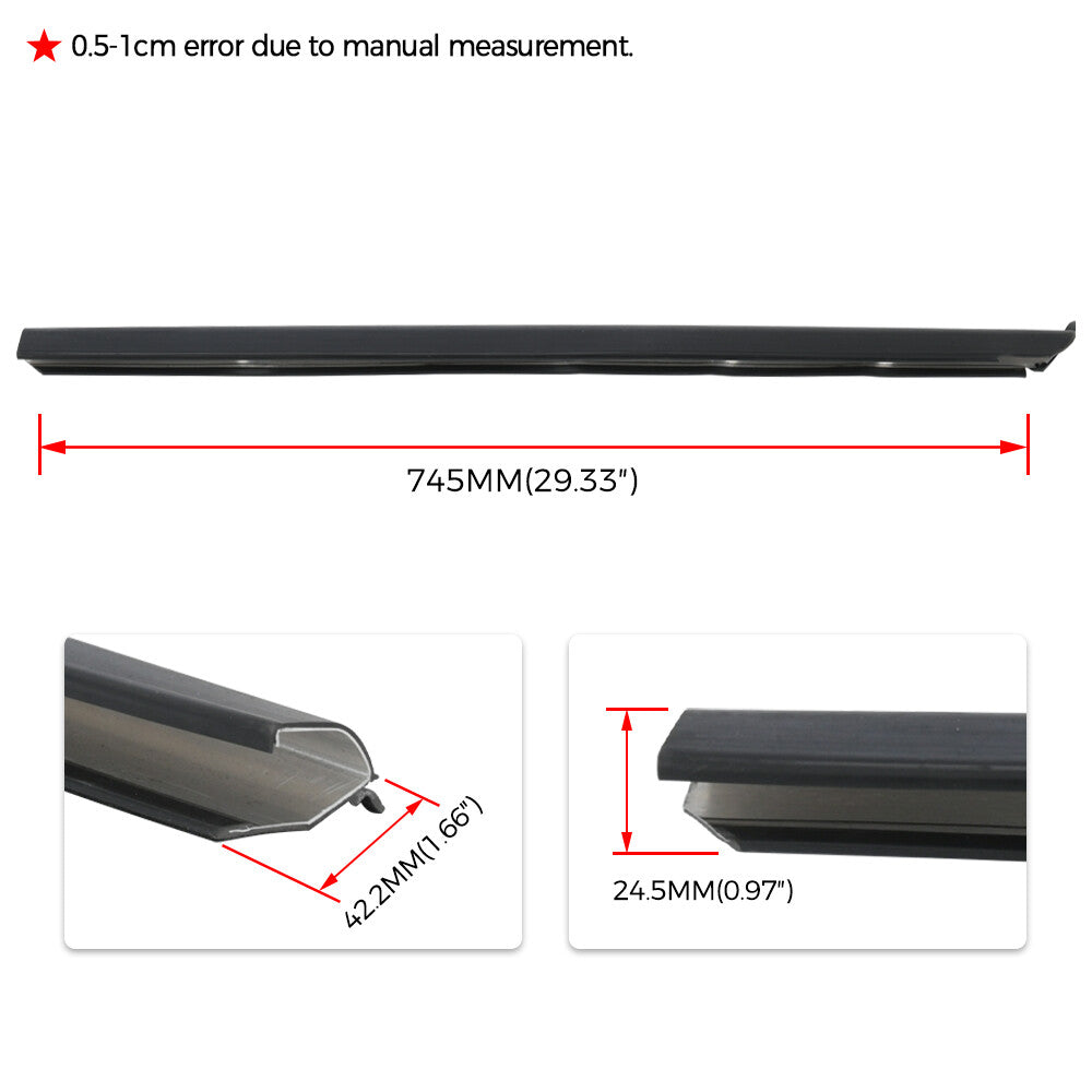 2PCS Front Outer Window Belt Molding Weatherstrip Seal For Ranger Pickup Truck